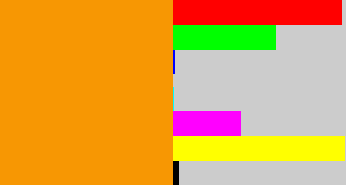 Hex color #f79703 - tangerine