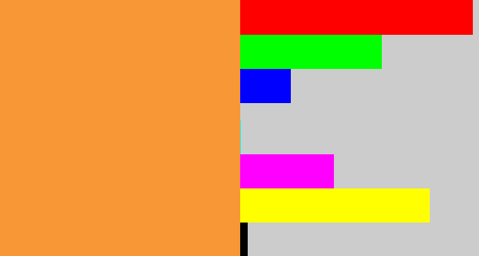 Hex color #f79735 - mango