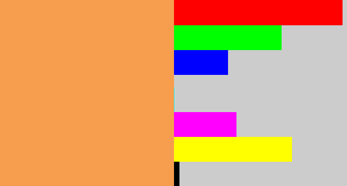 Hex color #f79d4e - pastel orange