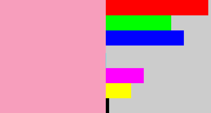 Hex color #f79ebc - soft pink