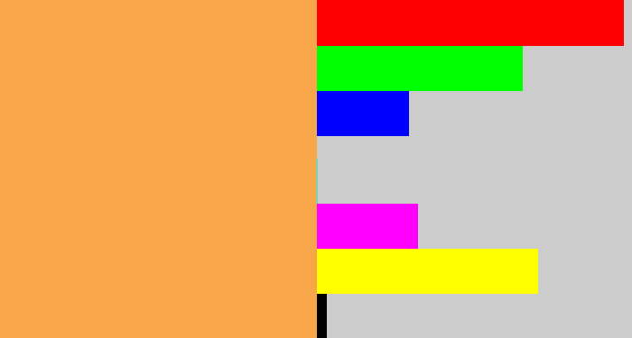 Hex color #f7a74a - light orange