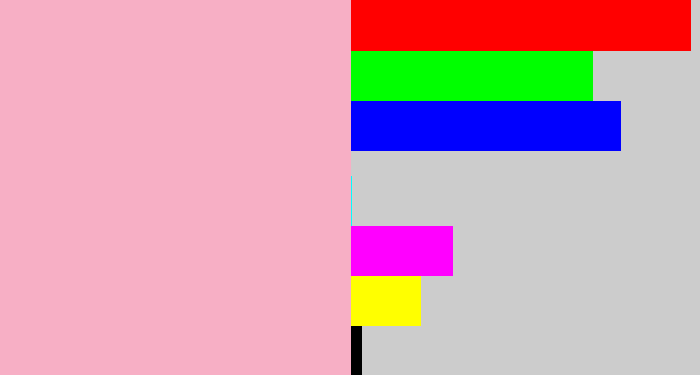 Hex color #f7afc5 - soft pink