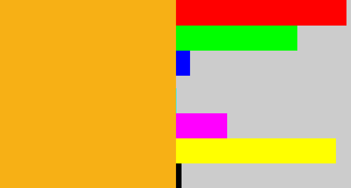 Hex color #f7b015 - squash