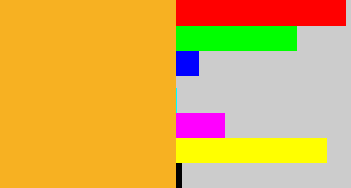 Hex color #f7b122 - squash