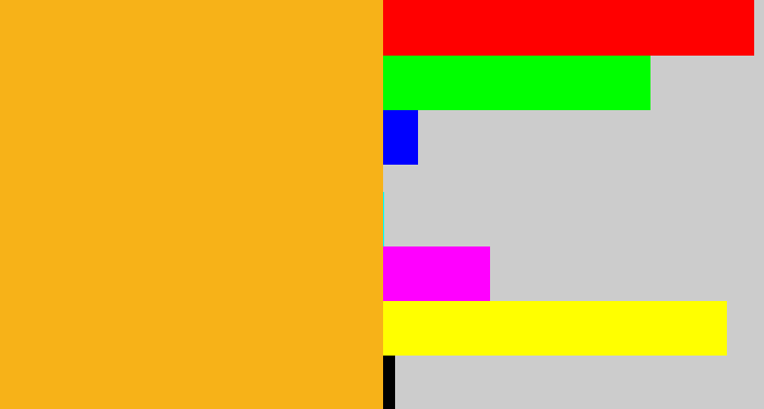 Hex color #f7b218 - squash