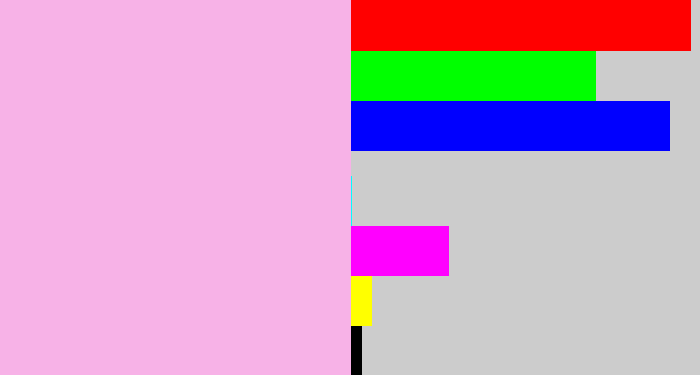 Hex color #f7b2e7 - powder pink
