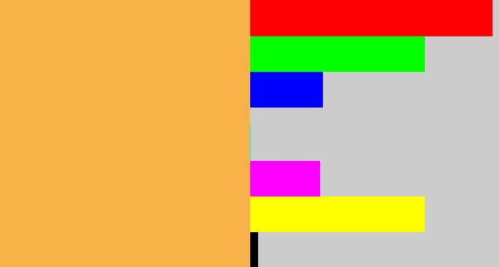 Hex color #f7b349 - butterscotch