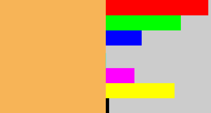 Hex color #f7b457 - pale orange
