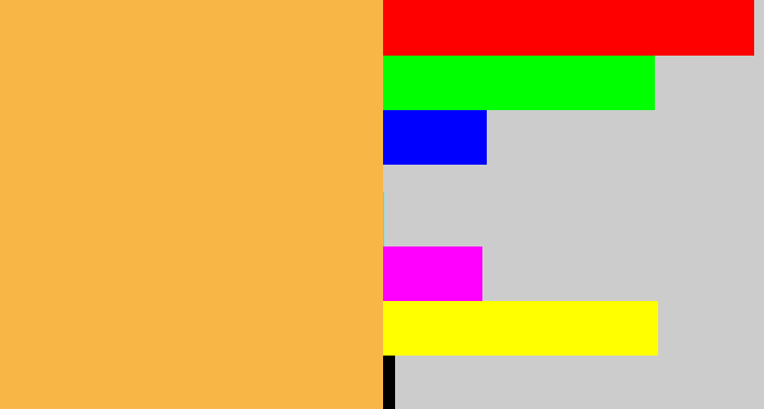 Hex color #f7b645 - butterscotch