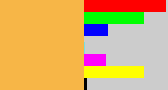 Hex color #f7b647 - butterscotch