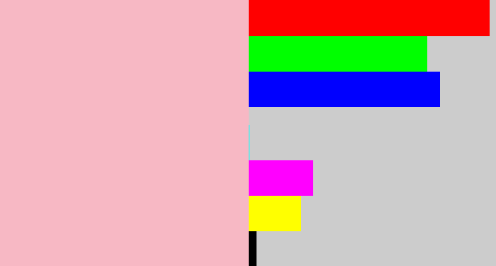 Hex color #f7b8c4 - soft pink
