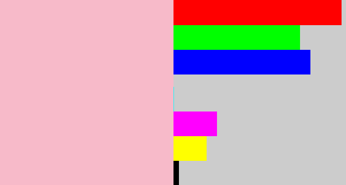 Hex color #f7bac9 - pastel pink