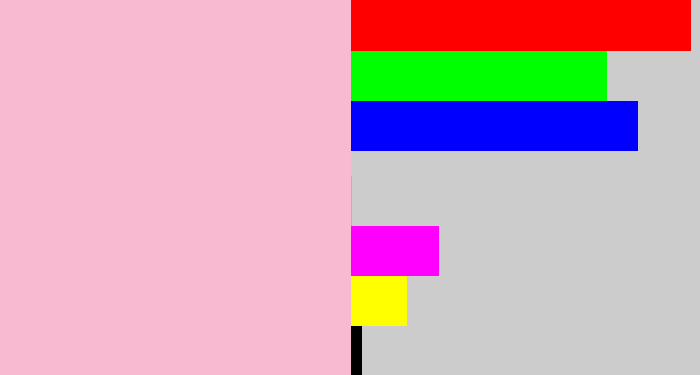Hex color #f7bad0 - pastel pink
