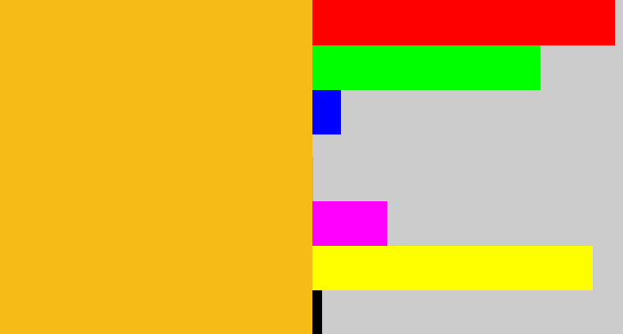 Hex color #f7bb18 - orangey yellow