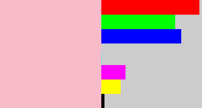Hex color #f7bbc9 - pastel pink