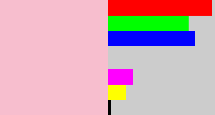 Hex color #f7bece - pastel pink