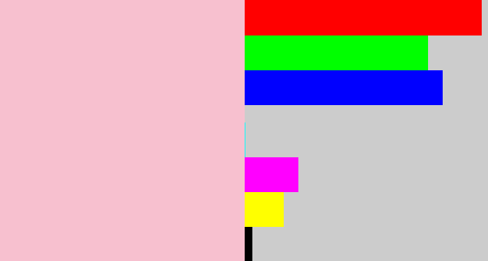 Hex color #f7c0cf - pastel pink