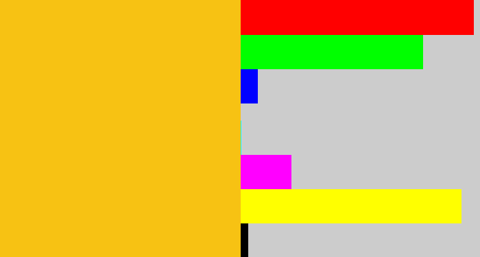 Hex color #f7c213 - golden yellow