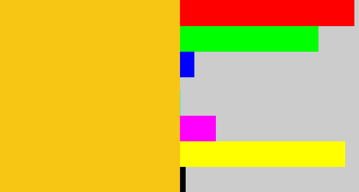 Hex color #f7c514 - golden yellow