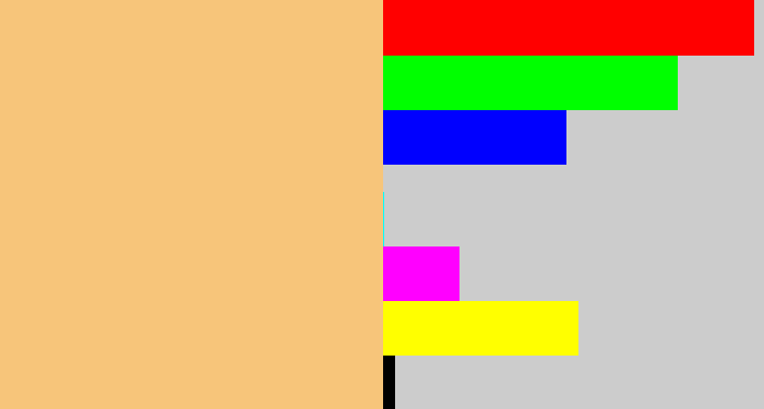 Hex color #f7c57a - sandy