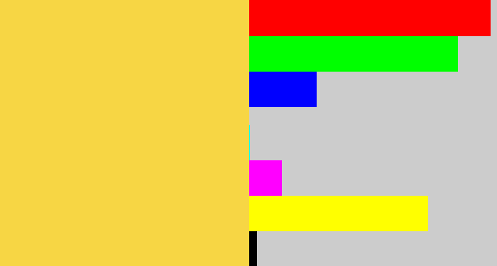 Hex color #f7d644 - maize