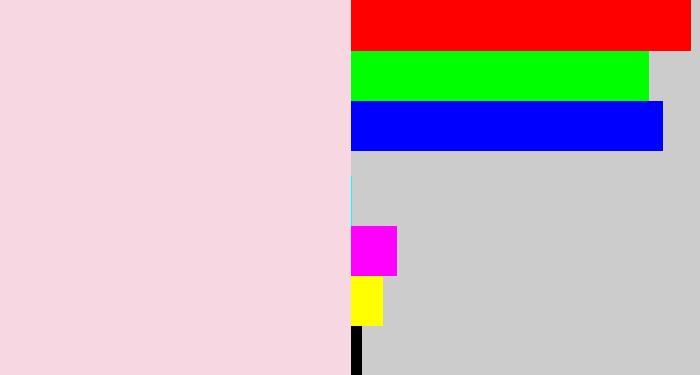 Hex color #f7d8e2 - light pink