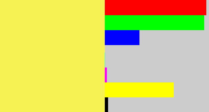 Hex color #f7f254 - lemon
