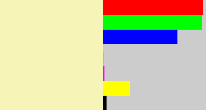 Hex color #f7f4b8 - light beige