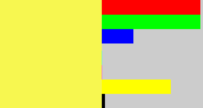 Hex color #f7f750 - banana yellow