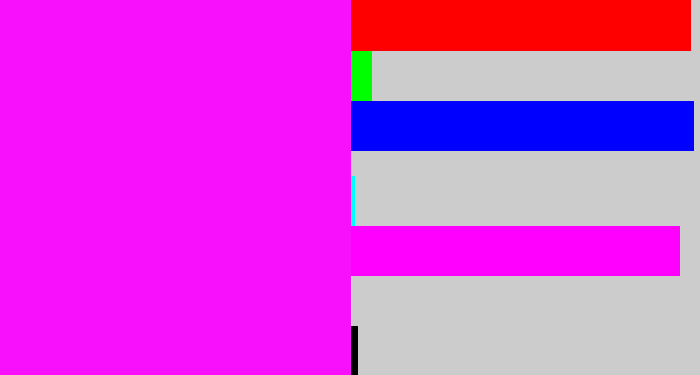 Hex color #f80ffb - bright magenta