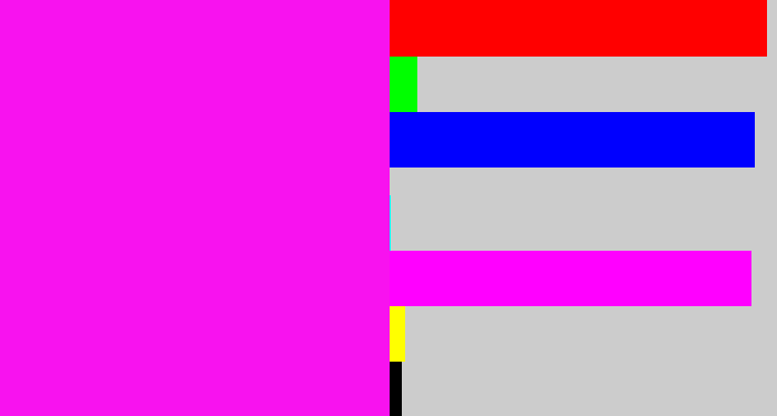 Hex color #f812ef - bright magenta