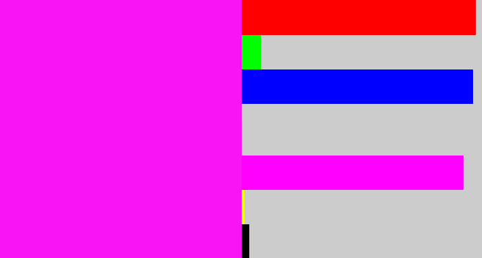 Hex color #f814f5 - pink/purple