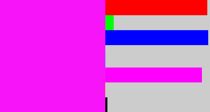 Hex color #f814f9 - bright magenta