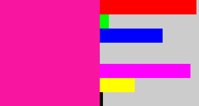 Hex color #f816a0 - shocking pink