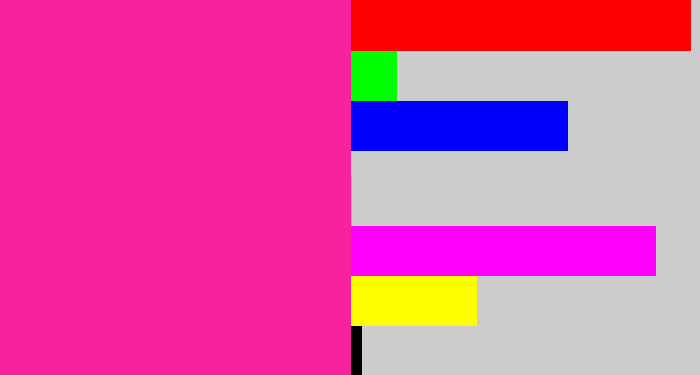 Hex color #f8219e - shocking pink