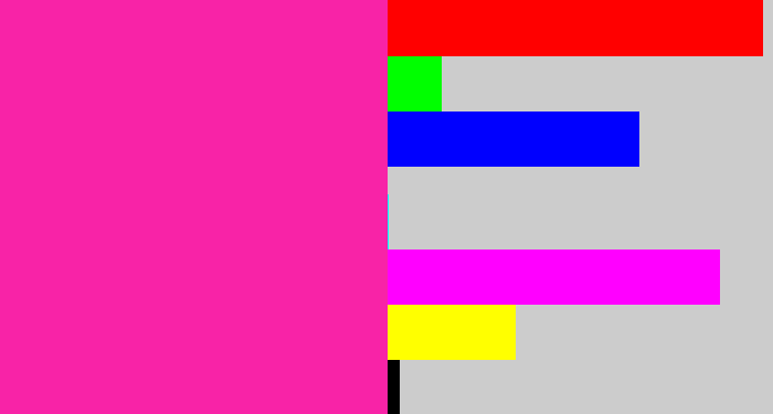 Hex color #f823a7 - shocking pink