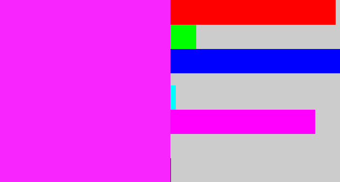 Hex color #f825ff - pink/purple