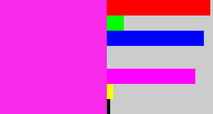 Hex color #f829e9 - pink/purple