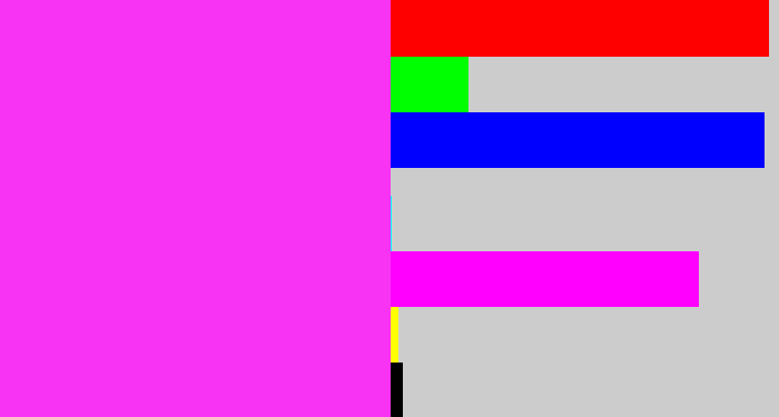 Hex color #f833f4 - pink/purple