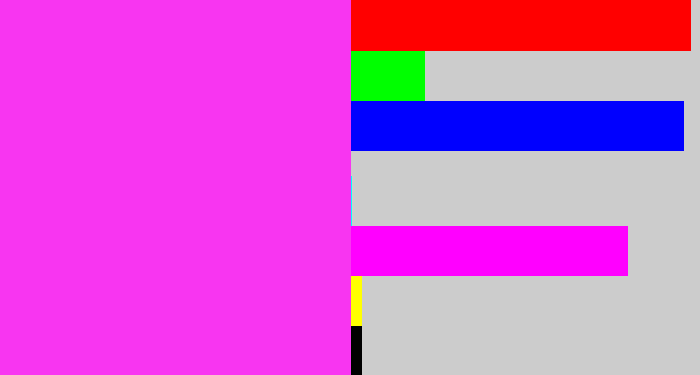 Hex color #f835f1 - pink/purple