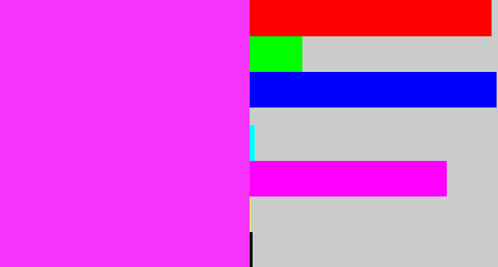 Hex color #f835fd - pink/purple