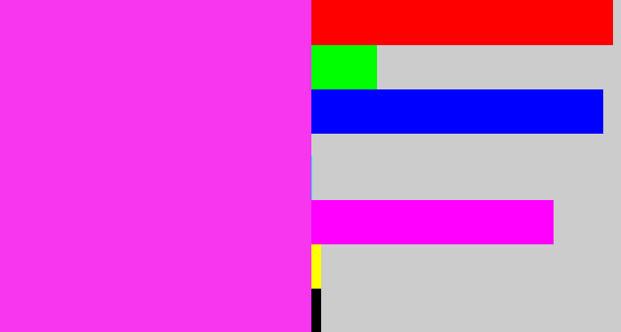 Hex color #f836f0 - pink/purple