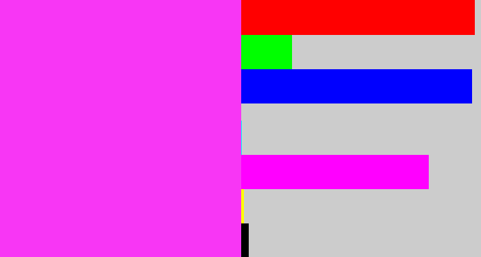 Hex color #f836f5 - pink/purple