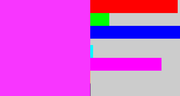 Hex color #f836ff - pink/purple