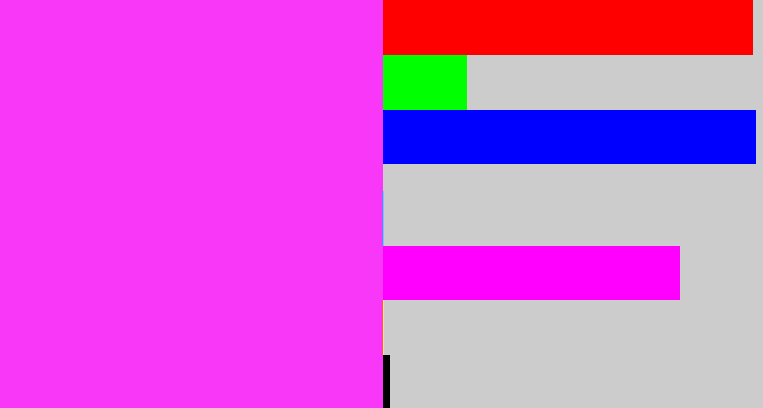 Hex color #f837f9 - pink/purple