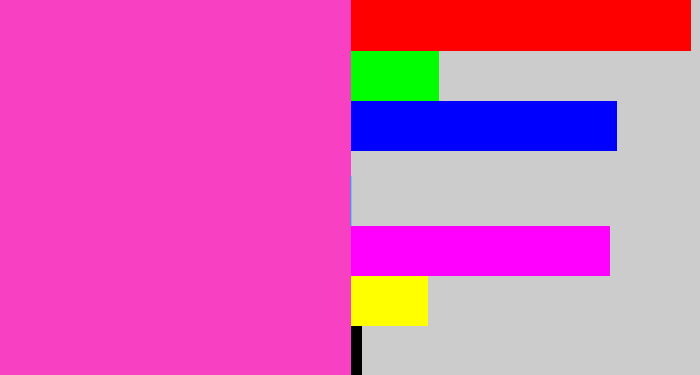 Hex color #f840c2 - purpleish pink