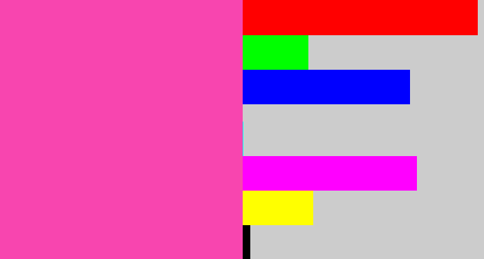 Hex color #f845af - barbie pink