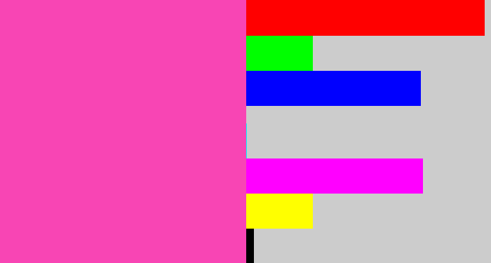 Hex color #f845b4 - barbie pink