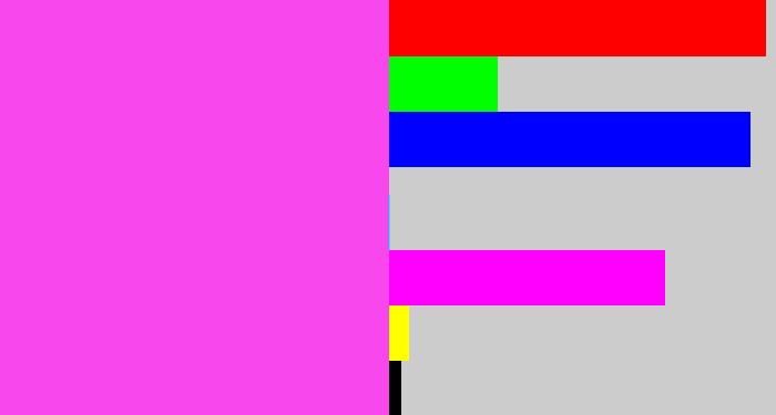 Hex color #f847ec - light magenta