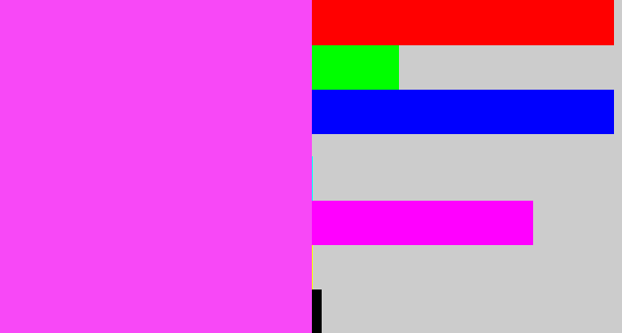 Hex color #f848f7 - light magenta